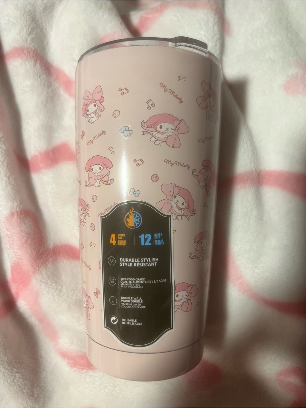 Sanrio My Melody Pink Insulated Kids Tumbler